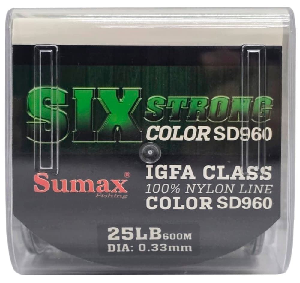 Linha Monofilamento Sumax 6X Strong Sd-960 0,33Mm 25LB 600M Verde