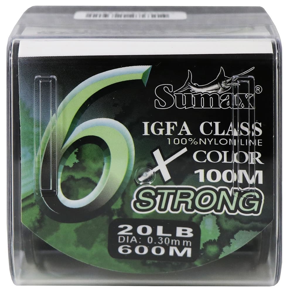 Linha de Monofilamento Sumax 6X Strong Sd-971 0,33Mm 20LB 600M Verde
