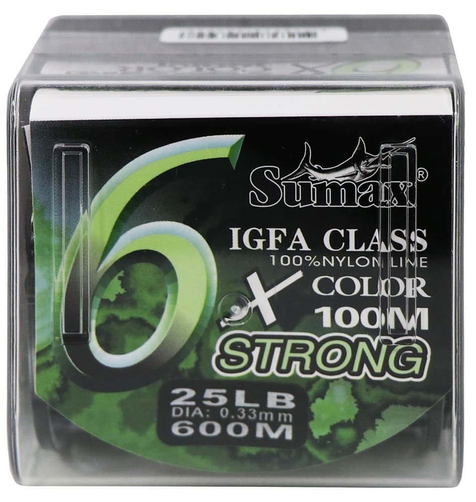 Linha de Monofilamento Sumax 6X Strong Sd-971 0,33Mm 25LB 600M Verde