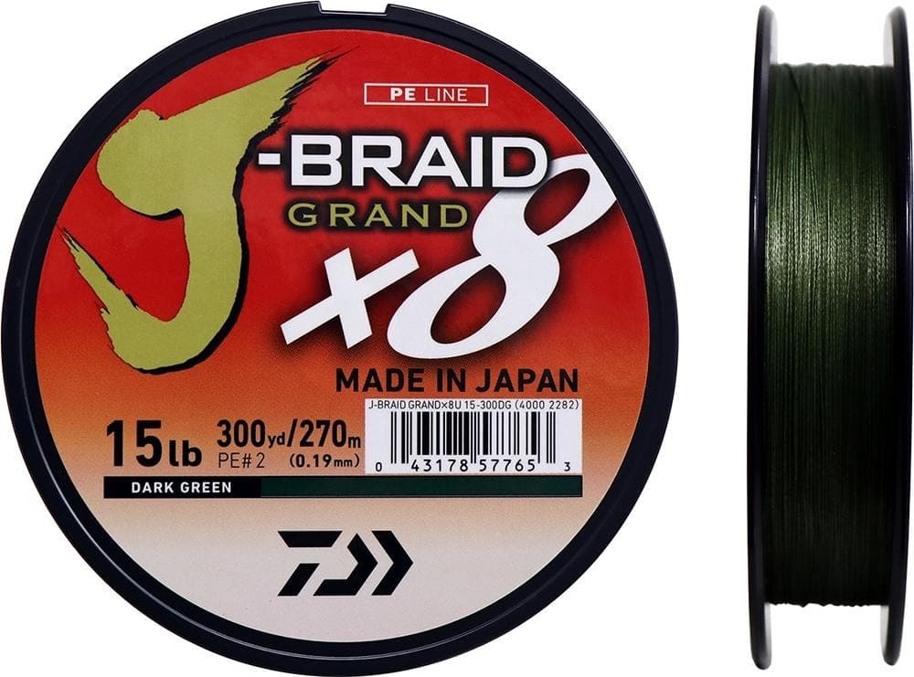 Linha Multifilamento Daiwa J-Braid Grand X8 0.19Mm 15LB 270M