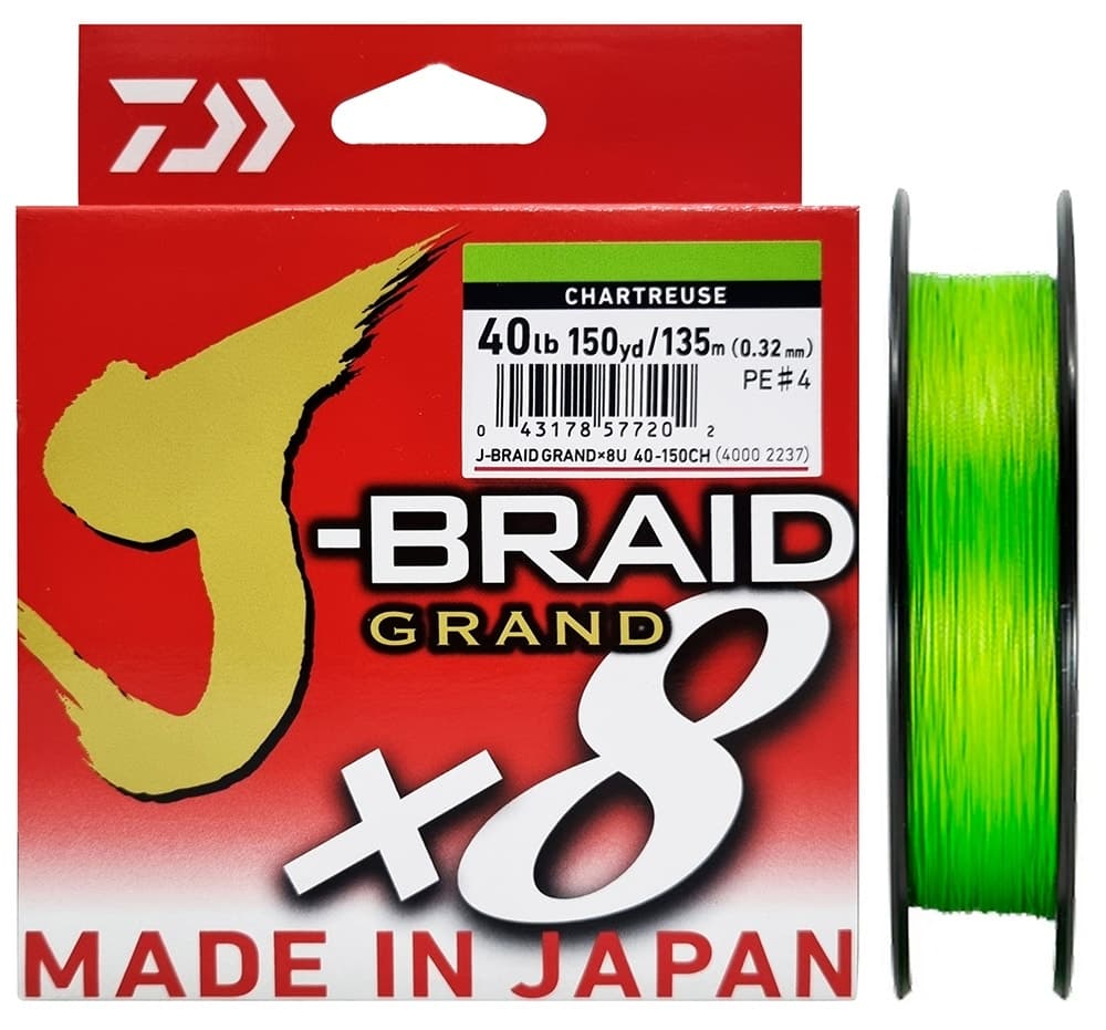 Linha Multifilamento Daiwa J-Braid Grand X8 0.32Mm 40LB 135M