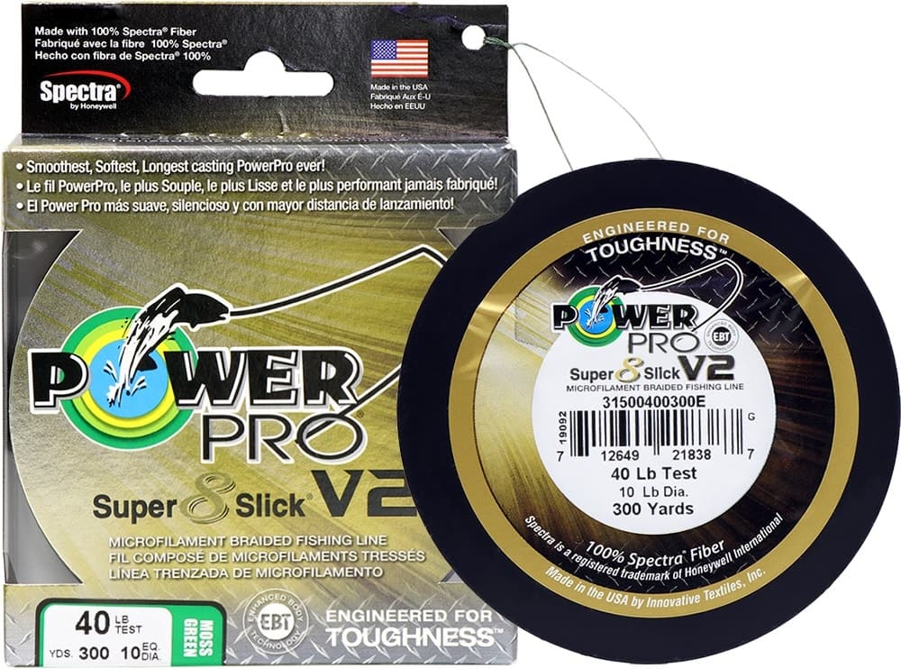 Linha Multifilamento Power Pro Super 8 Slick V2 40LB 18KG 0.32Mm 275M