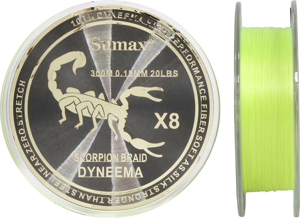 Linha Multifilamento Sumax Scorpion Braid X8 0,18Mm 20LBS 300M