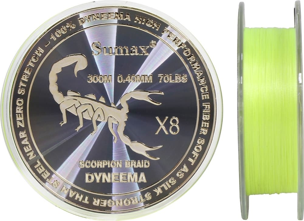 Linha Multifilamento Sumax Scorpion Braid X8 0,18Mm 20LBS 300M