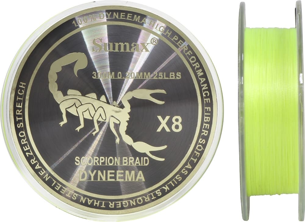 Linha Multifilamento Sumax Scorpion Braid X8 0,20Mm 20LBS 300M