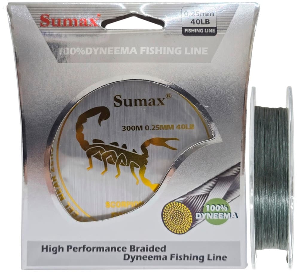 Linha Multifilamento Sumax Scorpion Braid X8 0,25Mm 40LB 300M