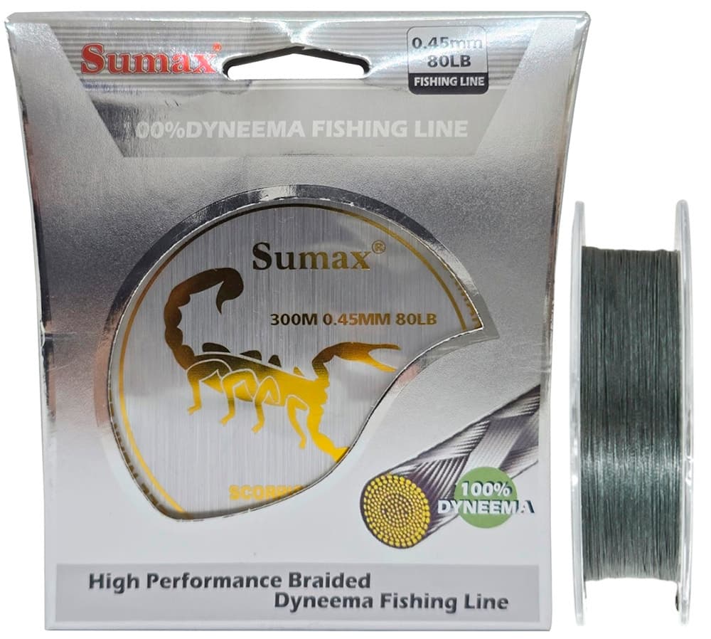 Linha Multifilamento Sumax Scorpion Braid X8 0,45Mm 80LB 300M
