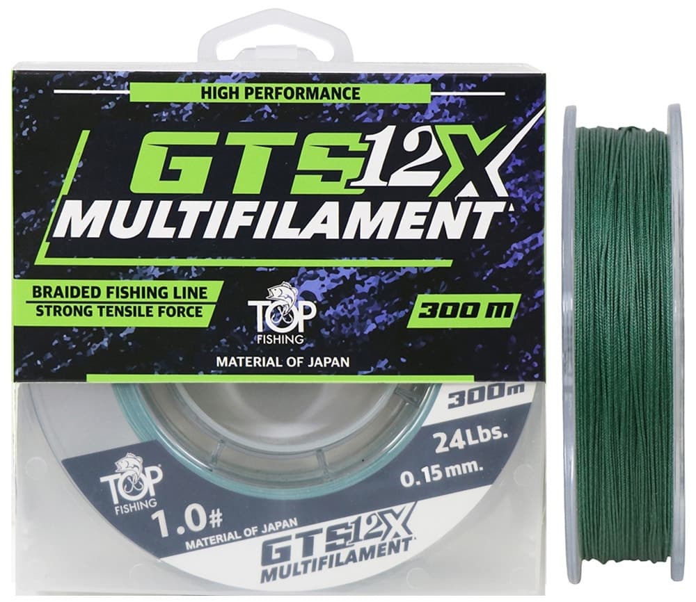Linha Multifilamento Top Fishing 12X Gts 0.15Mm 24LBS 300M