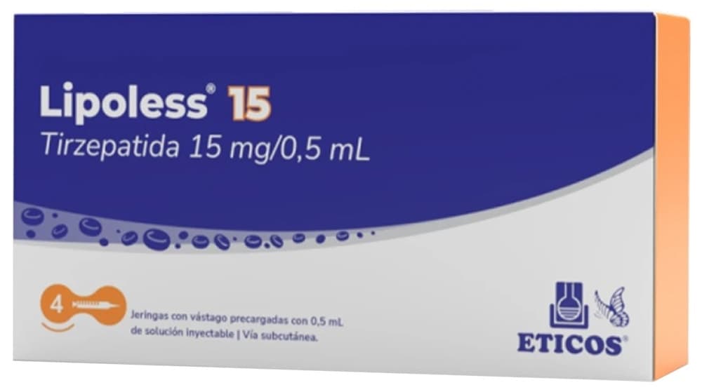 Tirzepatida 15mg/0,5mL (4 Seringas Pré-Cheias) Eticos
