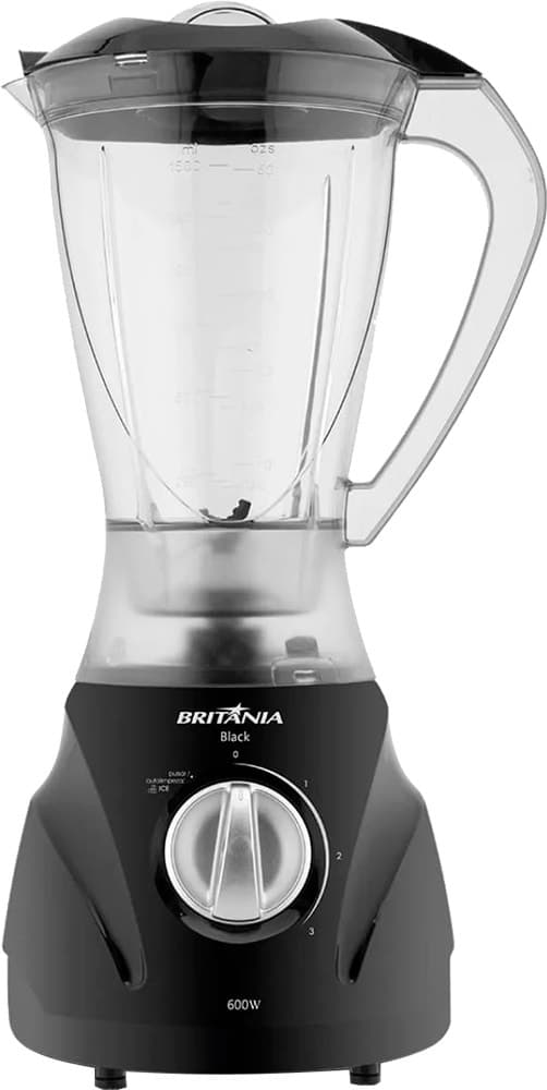 Liquidificador Britania 600W 3 Velocidades 220V Preto