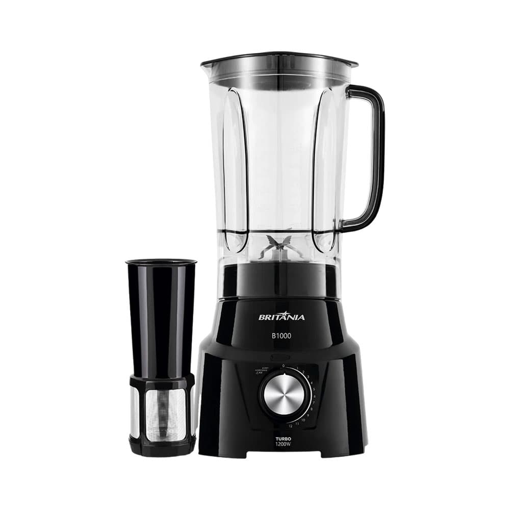 Liquidificador Britania B1000 3L 12 Velocidades 1200W 220V/60Hz Preto