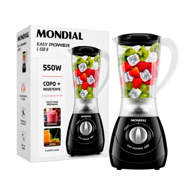 Liquidificador Mondial Easy Power L-550 550W Suc-1-Matriz Preto