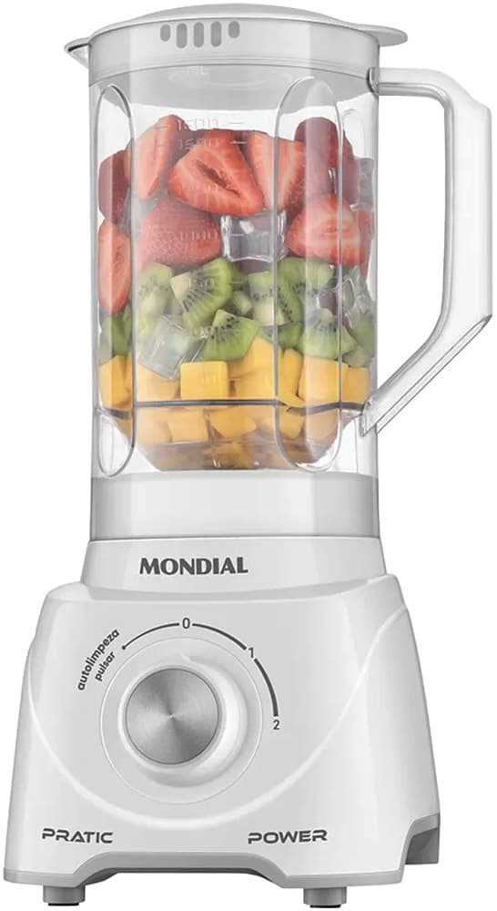 Liquidificador Mondial L-97-W Pratic Power 2.2L 550 Watts 220V/50-60Hz Branco