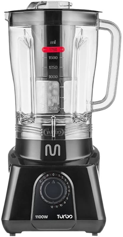 Liquidificador Multilaser Lq1102 Turbo 1100 2.6L 1100W 220V/60Hz Preto