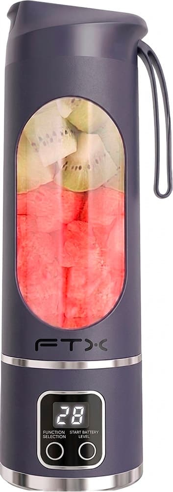 Liquidificador Portátil Ftx Ftxpb-Pr 450ml Recarregável USB-C Roxo