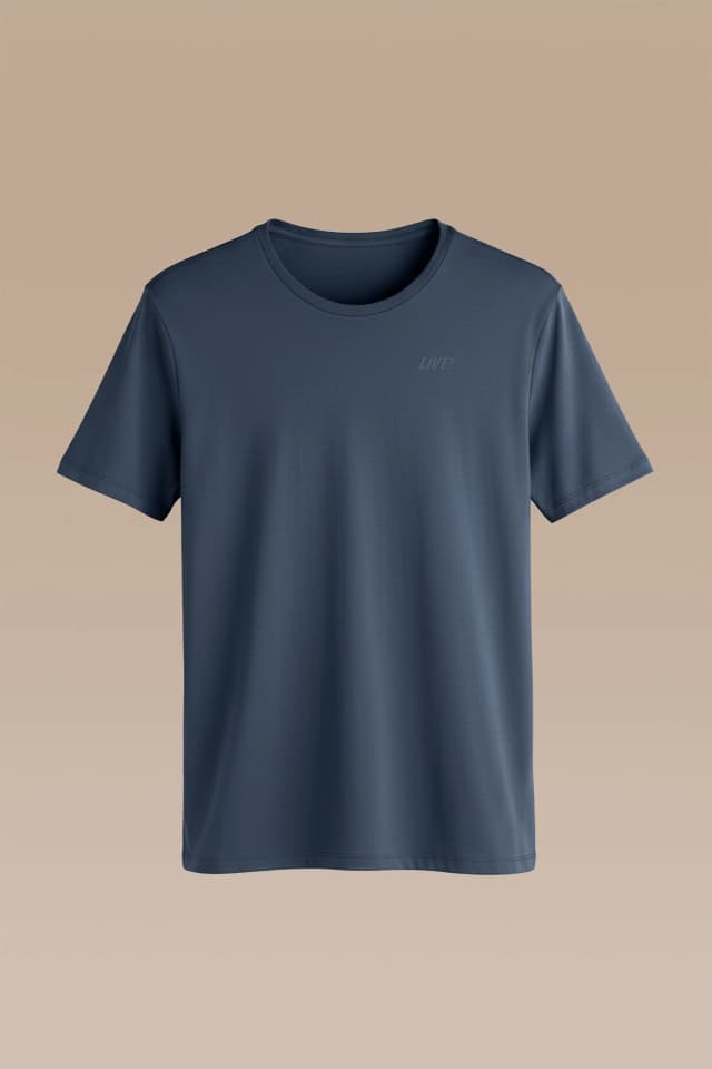 Camiseta Live Casual P1667 Azul Névoa Tam. M