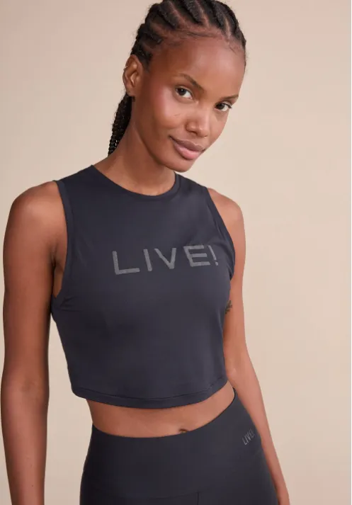 Regata Cropped Comfort Feminina Live P1213 M Onyx Tam. M