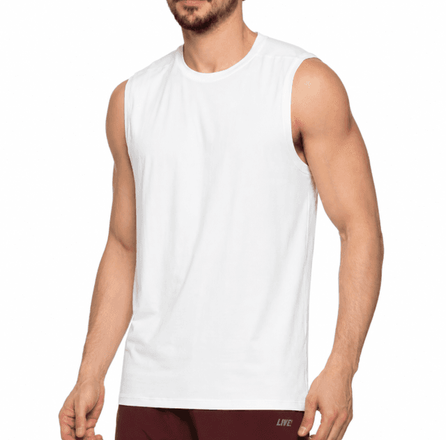 Camiseta Masculina Live Train Comfy 61963 (M) Branco Tam. M
