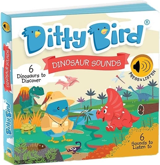 Livro Interativo Ditty Bird Dinosaur Sounds