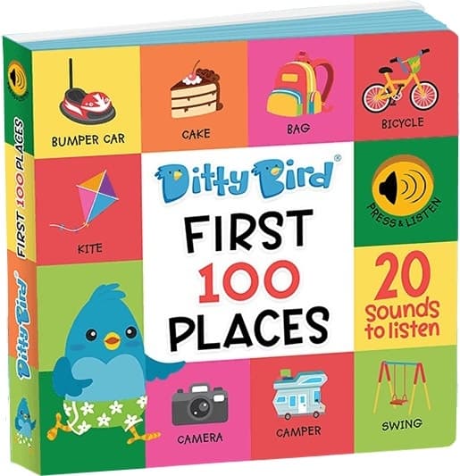 Livro Interativo Ditty Bird First 100 Places