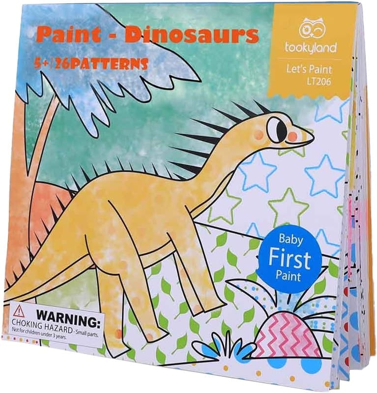 Livro para Pintar com Água Tookyland Paint Dinosaurs - Lt206