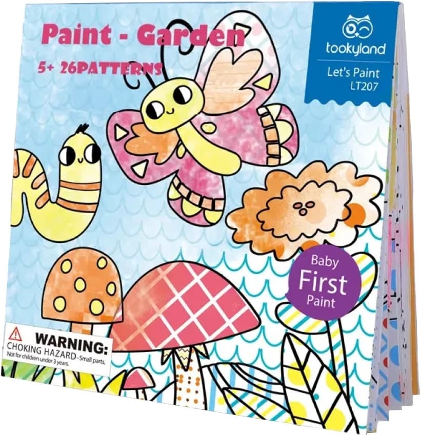 Livro para Pintar com Água Tookyland Paint Garden - Lt207
