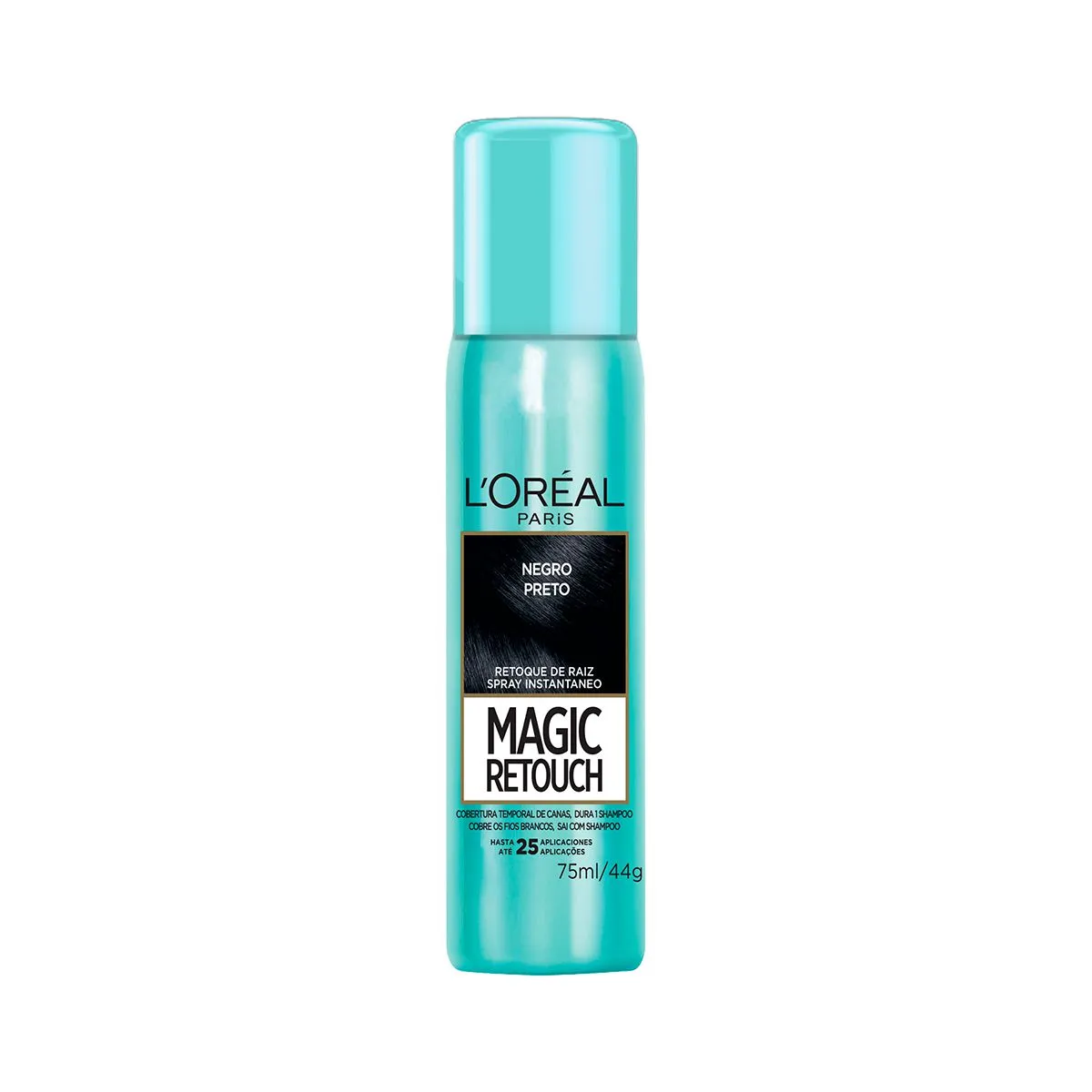 Tinte para Pelo L'Oréal Magic Retouch Spray Negro 75ml