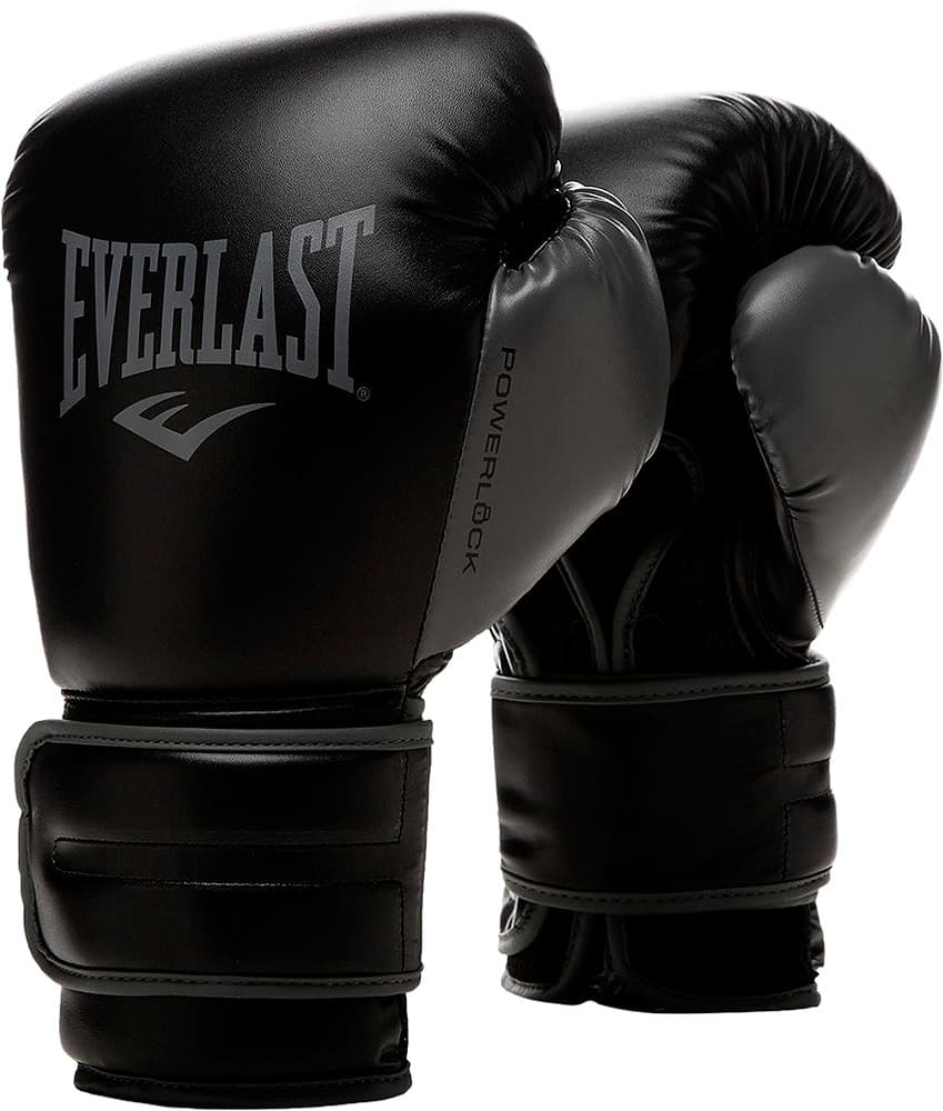 Luva de Treinamento Everlast Powerlock Boxing Gloves Preto/Cinza