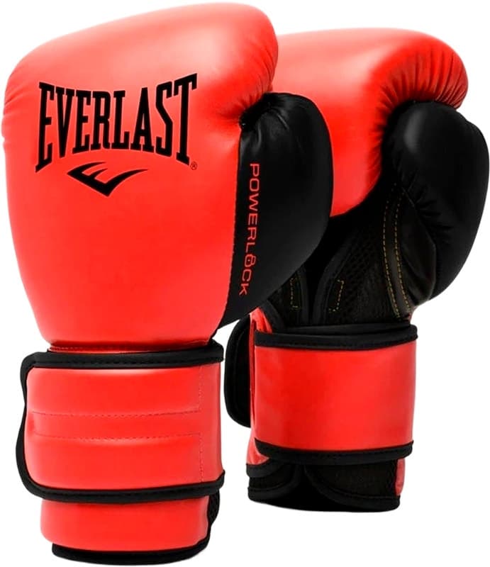 Luva de Treinamento Everlast Powerlock P00002310 - Vermelho/Preto (1 Par)