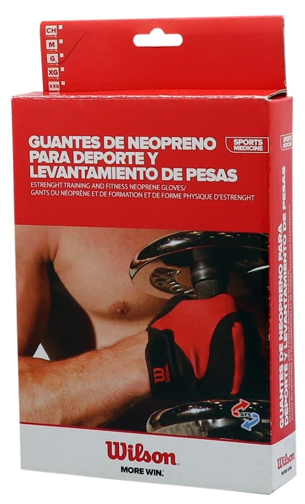 Luva de Treino Wilson Aw802 Preto/Vermelho