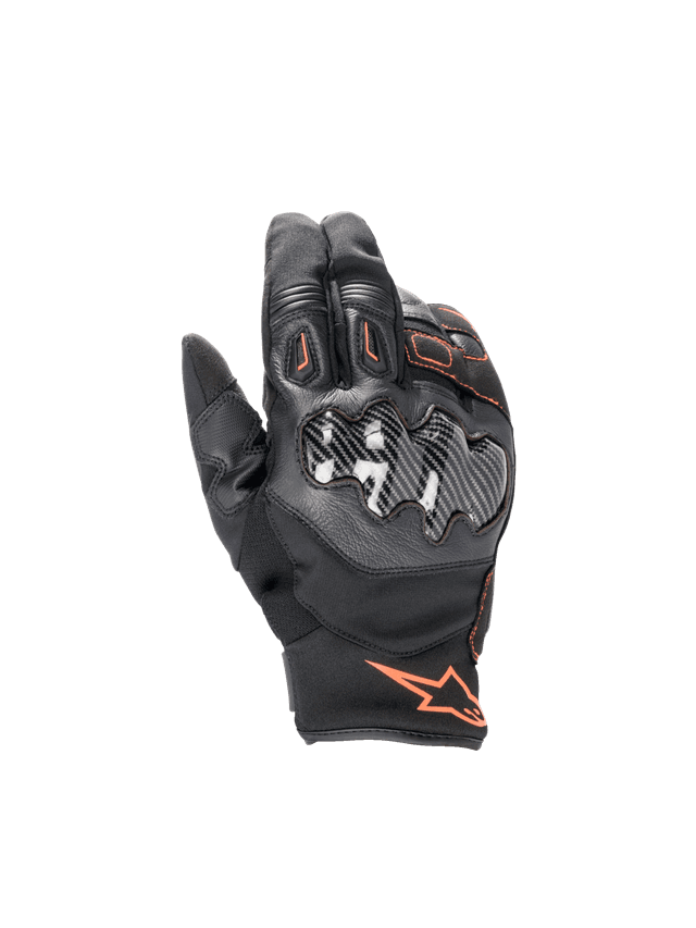 Luvas Alpinestars Smx-1 Drystar® - Preto Vermelho Fluo
