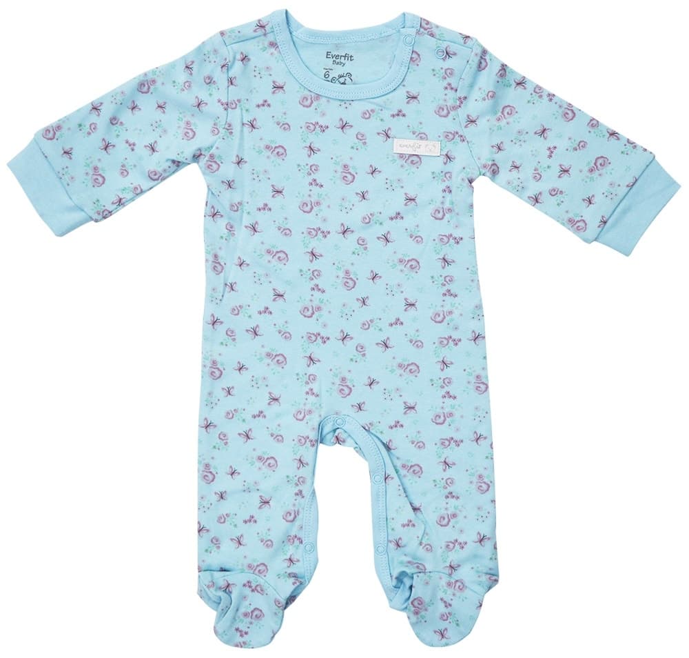 Macacão para Bebê Everfit 10143B Azul Céu - Feminino