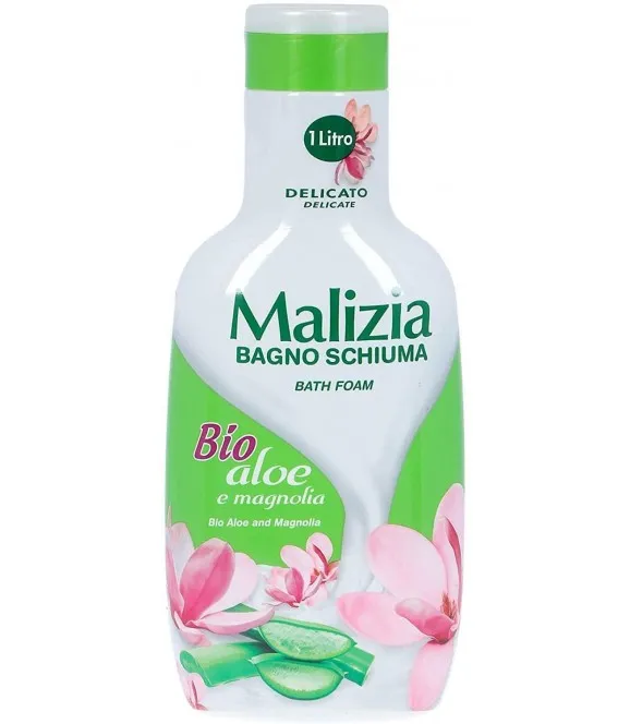 Sabonete Líquido Malizia Bagno Schiuma Aloe Y Magnolia 1L
