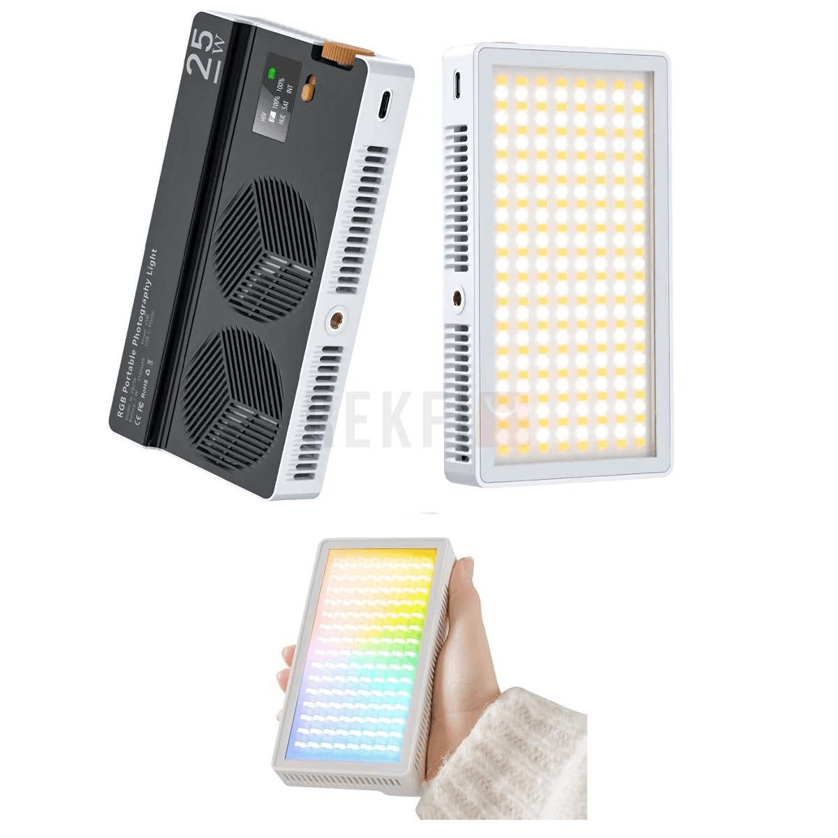 Painel de LED Mamen Sl-PB25R RGB+Bi-Color 25W