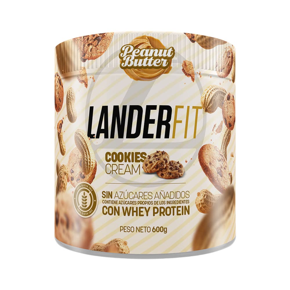 Manteiga de Amendoim Landerfit Cookies & Cream 600G