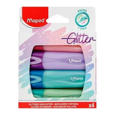 Resaltadores Glitter Maped 4 Peças