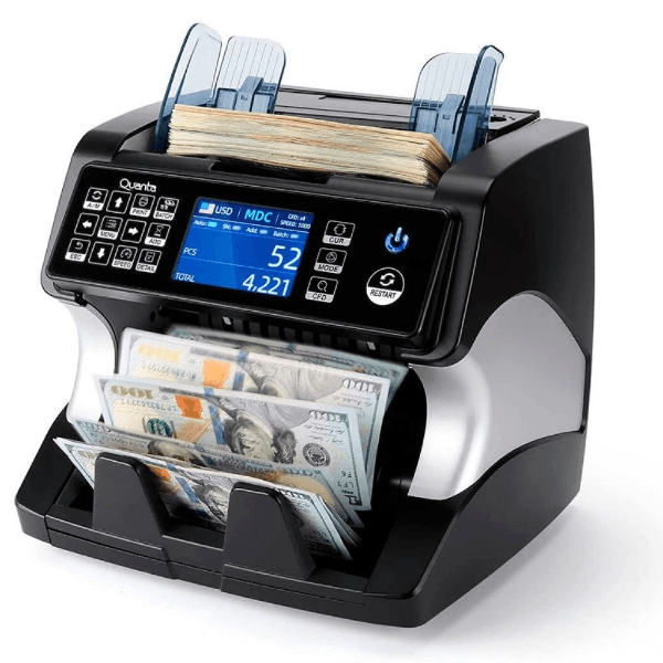 Máquina de Contar Dinheiro Quanta Qtcdd25 Multifuncional Bivolt Branco