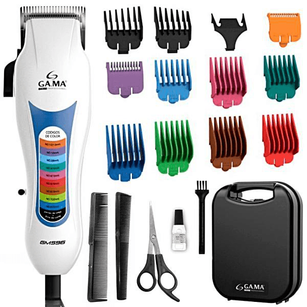Maquina de Cortar Cabelo Gama GM596 Magnetic Clipper / 9 Em 1 / 110V - Branco
