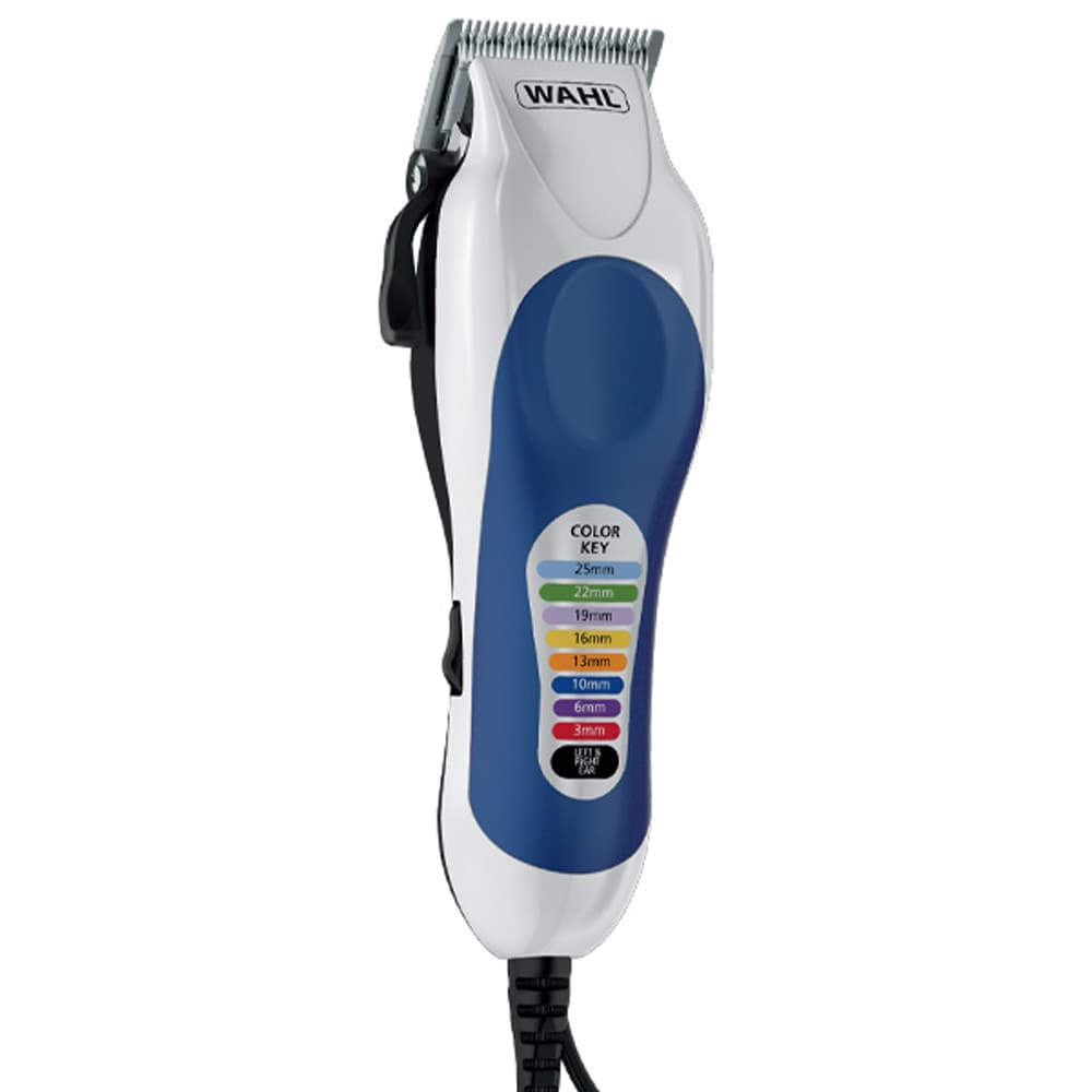 Máquina de Cortar Cabelo Wahl Color Pro 79400-608 20 Peças 120V Branco/Azul