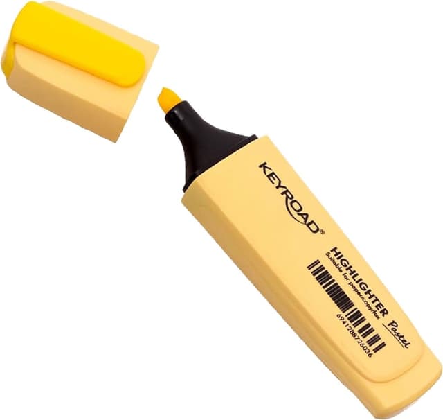 Marca-texto Keyroad Kr990117 Amarelo Pastel