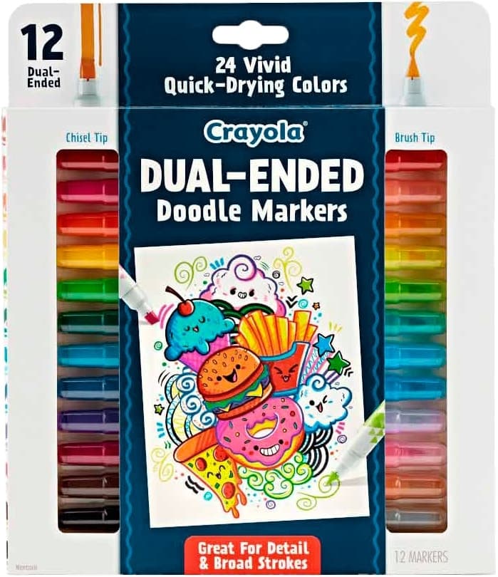 Marcadores Crayola Dual-Ended Doodle Markers (12 Unidades)
