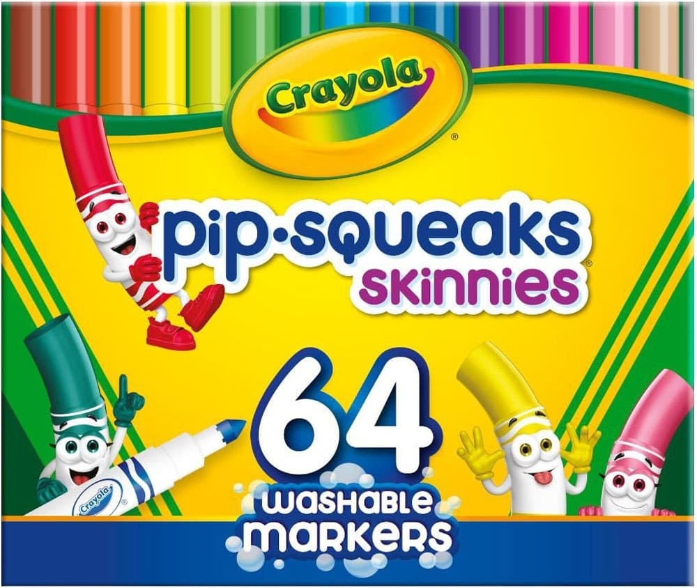Marcador Crayola Pip.Squeaks Skinnies - 64 Unidades