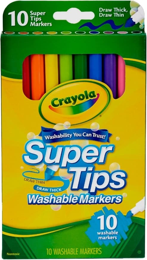 Marcador Crayola Super Tips Lavável 10 Unidades