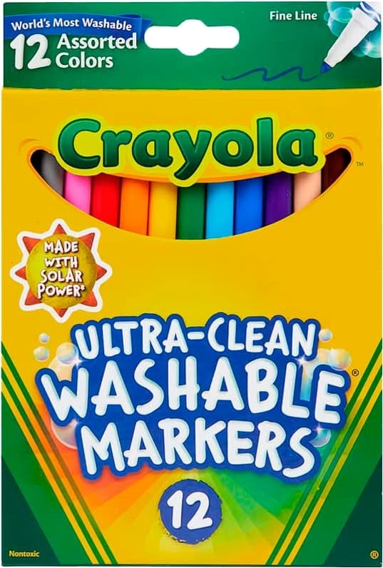 Marcador Crayola Ultra-Clean Washable Assorted Markers (12 Unidades)