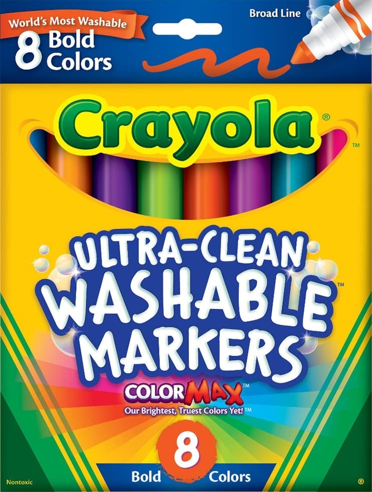 Marcador Crayola Ultra-Clean Washable Markers (8 Unidades)
