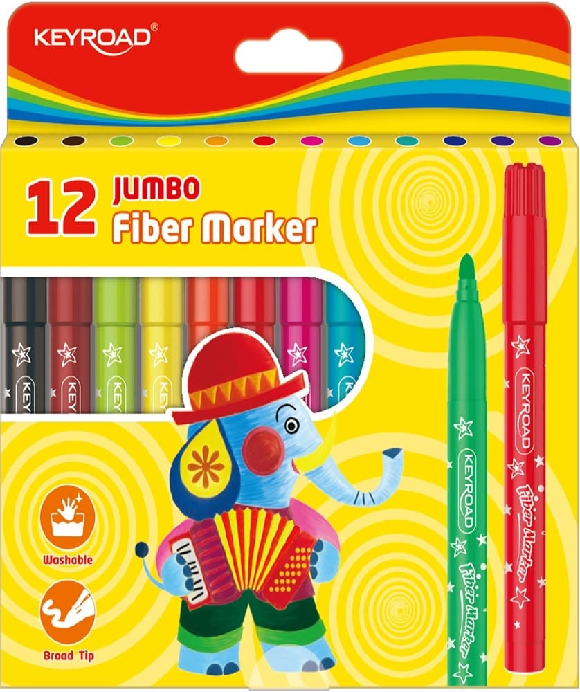 Marcador Escolar Jumbo Keyroad Kr971413 - 12 Cores