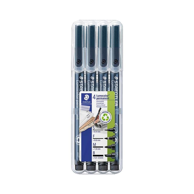 Marcador Rotulador Staedtler Lumocolor Permanent 4 Unidades