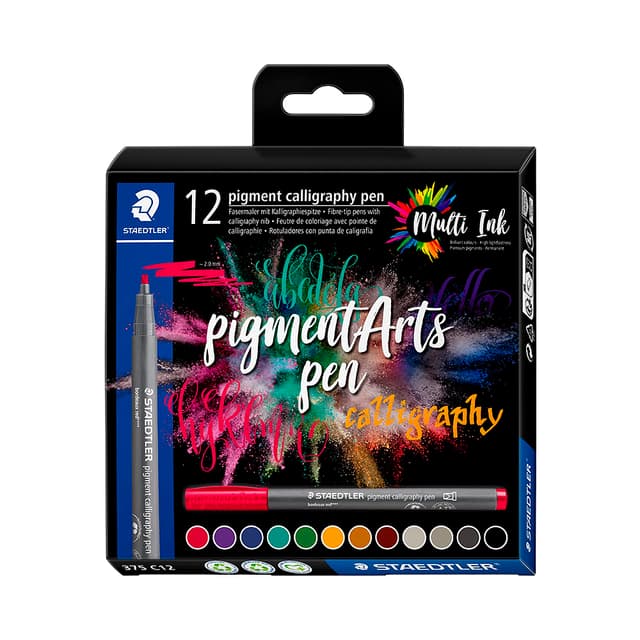 Marcador Rotulador Pigment Arts Pen Calligraphy 375 C12 Staedtler