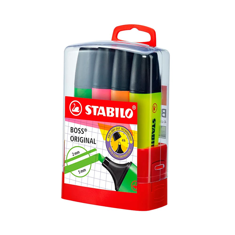 Marcador Stabilo Boss Original 4 Unidades