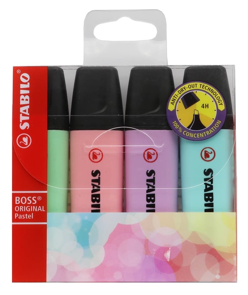 Marcador Stabilo Boss Original 4 Cores
